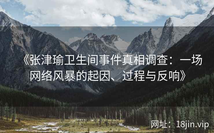 《张津瑜卫生间事件真相调查：一场网络风暴的起因、过程与反响》